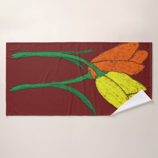 Tulpen Badhanddoek (Badhanddoek)
