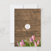 Tulpen & Barnwood Pasen Uitnodiging (Achterkant)