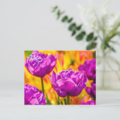 Tulpen Betoverende Violet Briefkaart (Staand voorkant)