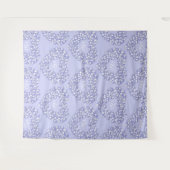 Tulpen blauw wit monogram trouw achtergrond wandkleed (Voorkant (horizontaal))