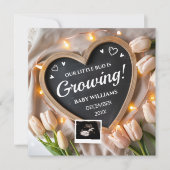 Tulpen Bloem Baby Aankondiging voor Social Media (Voorkant)