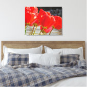 Tulpen Bloem kunstprint canvas Rode Tulp Bloemen Afdruk (Insitu (Slaapkamer))