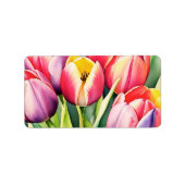 Tulpen Bloemen adresetiketten Etiket (Voorkant)