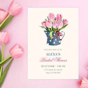 Tulpen bloemen boeket bruidsfeest kaart