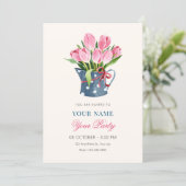 Tulpen bloemen boeket  kaart (Staand voorkant)