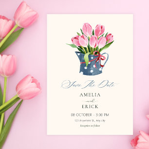 Tulpen bloemen boeket save the date