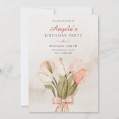 Tulpen bloemen boog kaart (Voorkant)