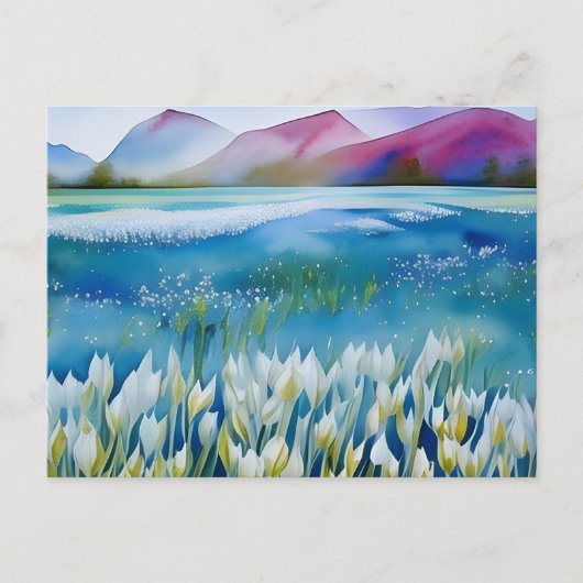 Tulpen, bloemen, briefkaart voor postovergangen (Voorkant)