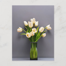 Tulpen, bloemen, briefkaart voor postovergangen
