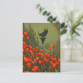 Tulpen, bloemen, briefkaart voor postovergangen (Staand voorkant)