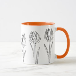 Tulpen Bloemen Tekenen Tuinier Mok