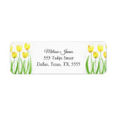 Tulpen Bloemen Waterverf Bruiloft Retouradres Etiket (Voorkant)