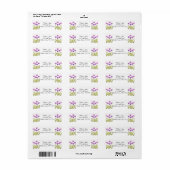 Tulpen Bloemen Waterverf Bruiloft Retouradres Etiket (Full Sheet)