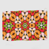 Tulpen Boeket Patroon Golfhanddoek (Horizontaal)