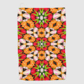 Tulpen Boeket Patroon Golfhanddoek (Voorkant)
