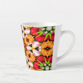 Tulpen Boeket Patroon Latte Mok (Rechts)