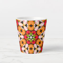 Tulpen Boeket Patroon Latte Mok
