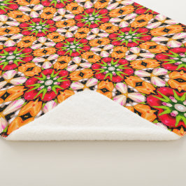 Tulpen Boeket Patroon Sherpa Deken