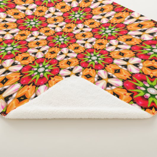 Tulpen Boeket Patroon Sherpa Deken (3/4)