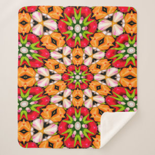 Tulpen Boeket Patroon Sherpa Deken