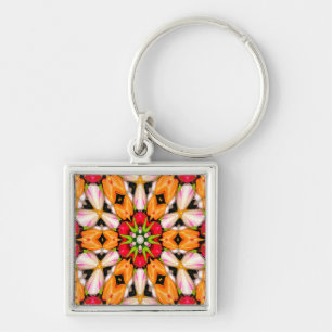 Tulpen Boeket Patroon Sleutelhanger