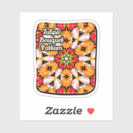 Tulpen Boeket Patroon Sticker