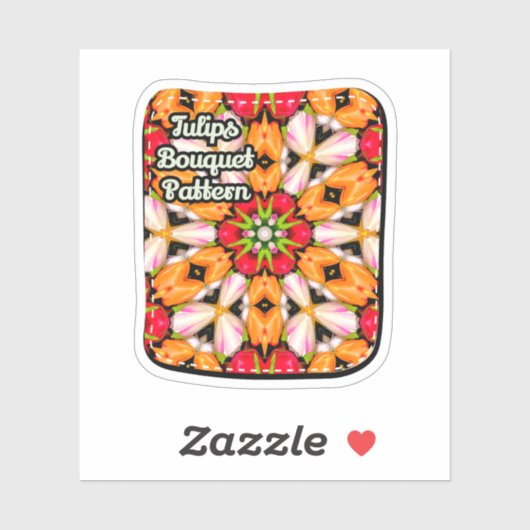 Tulpen Boeket Patroon Sticker (Vel)