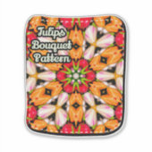 Tulpen Boeket Patroon Sticker (Voorkant)