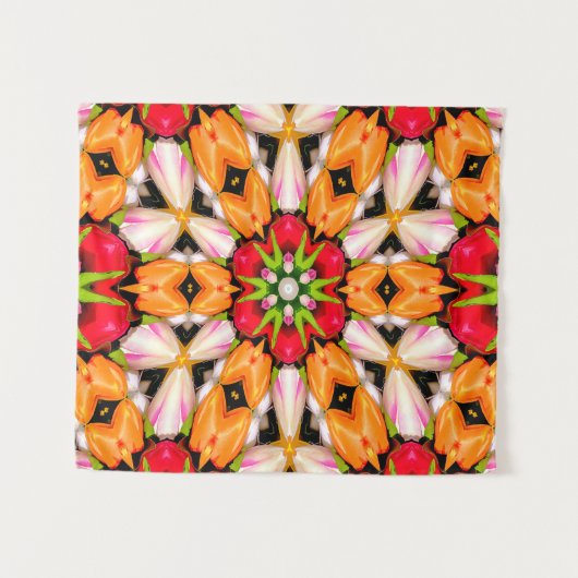 Tulpen Boeket Patroon Wandkleed (Voorkant (horizontaal))