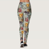  Tulpen Botanisch flessenpatroon Leggings (Achterkant)