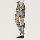  Tulpen Botanisch flessenpatroon Leggings (Links)