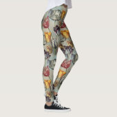  Tulpen Botanisch flessenpatroon Leggings (Rechts)