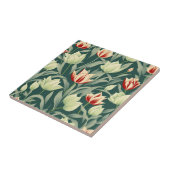  Tulpen Botanisch Patroon Tegeltje (Zijkant)