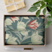  Tulpen Botanisch Patroon Tissuepapier (Geschenk)
