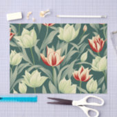  Tulpen Botanisch Patroon Tissuepapier (Craft)