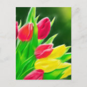 Tulpen Briefkaart voor schilderen (Voorkant)
