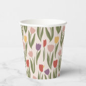 Tulpen Bruidsbaby Shower Persoonlijk  Papieren Bekers (Rechts)