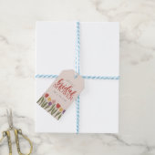Tulpen Bruidsdouche Uitnodiging Cadeaulabel (Met Touw)