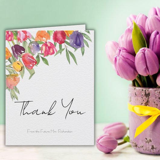Tulpen Bruidsfeest Dankkaart Bedankkaart