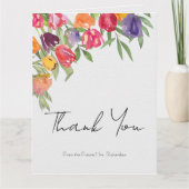 Tulpen Bruidsfeest Dankkaart Bedankkaart (Voorkant)