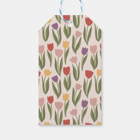 Tulpen Bruidsfeest Uitnodiging Cadeaulabel (Achterkant)