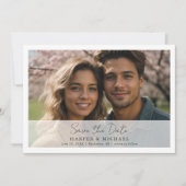 Tulpen bruiloft foto opslaan van de datum kaart (Voorkant)