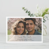 Tulpen bruiloft foto opslaan van de datum kaart (Staand voorkant)