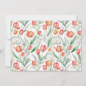 Tulpen bruiloft foto opslaan van de datum kaart (Achterkant)