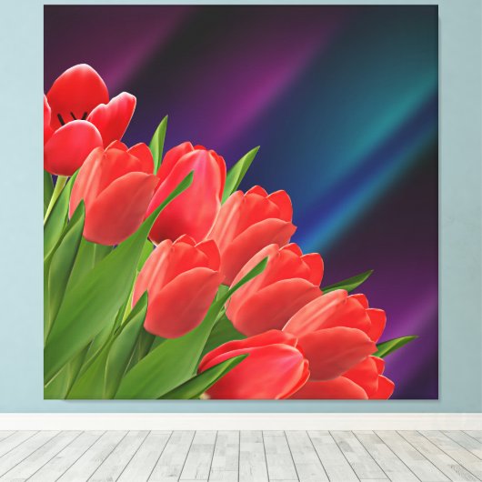 Tulpen Canvas Afdruk (Insitu (Houten vloer))