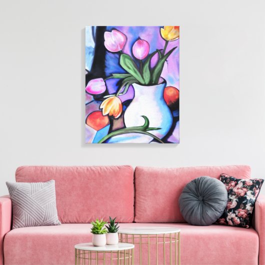 Tulpen - Canvas Print (Insitu (Woonkamer))