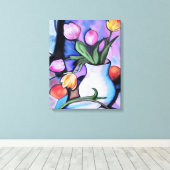 Tulpen - Canvas Print (Insitu (Houten vloer))
