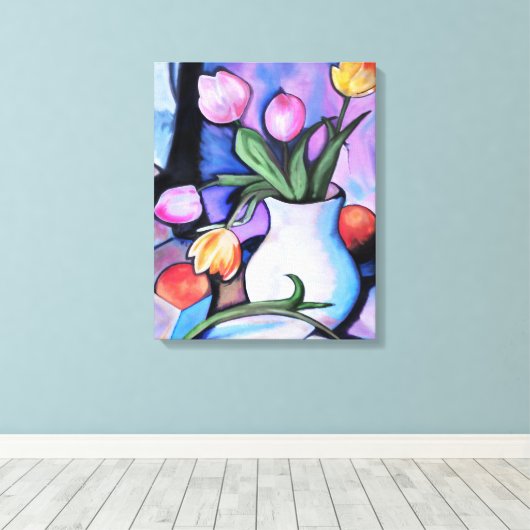 Tulpen - Canvas Print (Insitu (Houten vloer))