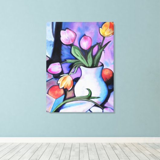 Tulpen - Canvas Print (Insitu (Houten vloer))