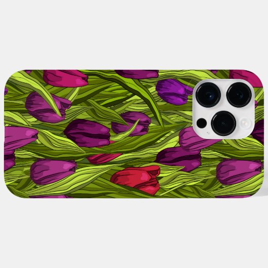 Tulpen Case-Mate iPhone Case (Achterkant (horizontaal))